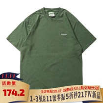 STRL 21SS retro old Oval laser paste LOGO loose casual short sleeve TEE