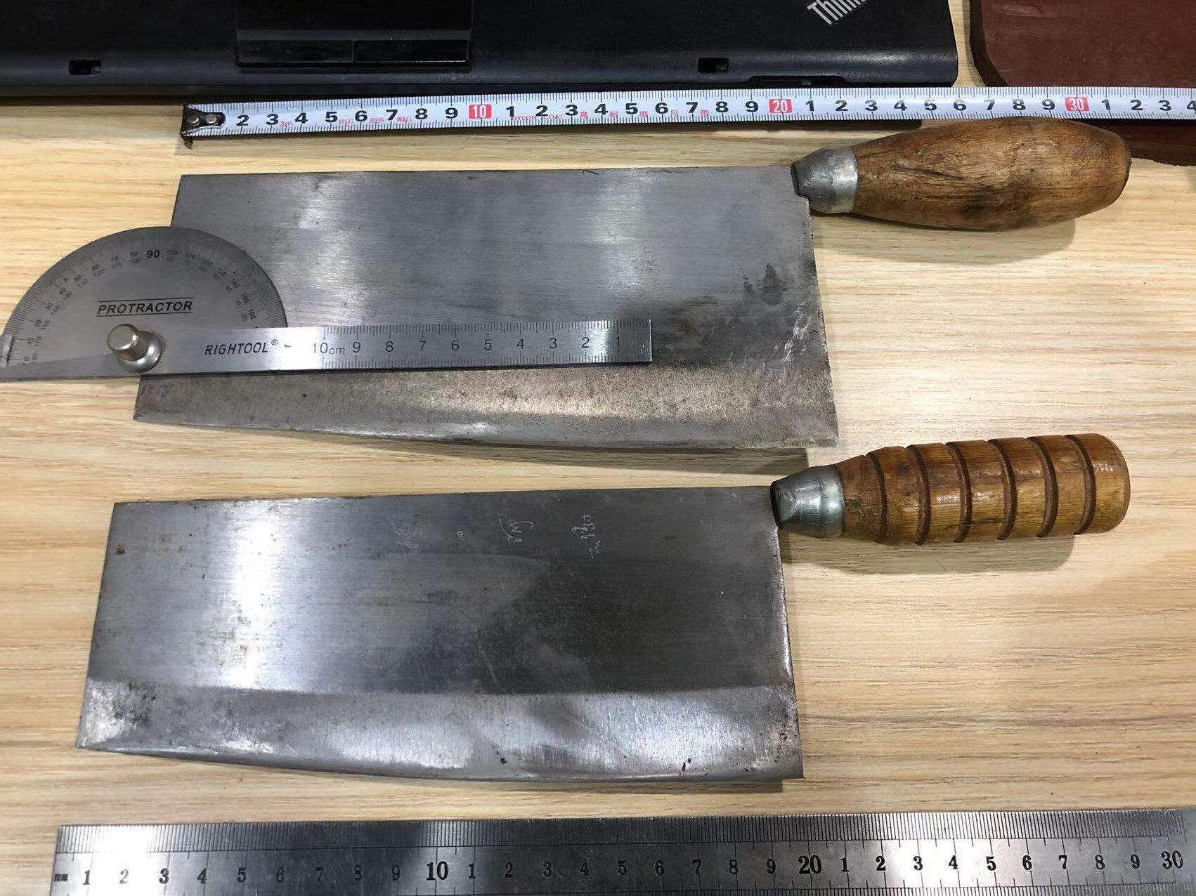 Old stock kitchen knife, fishing knife and stainless steel knife, two sizes, narrow front and wide back