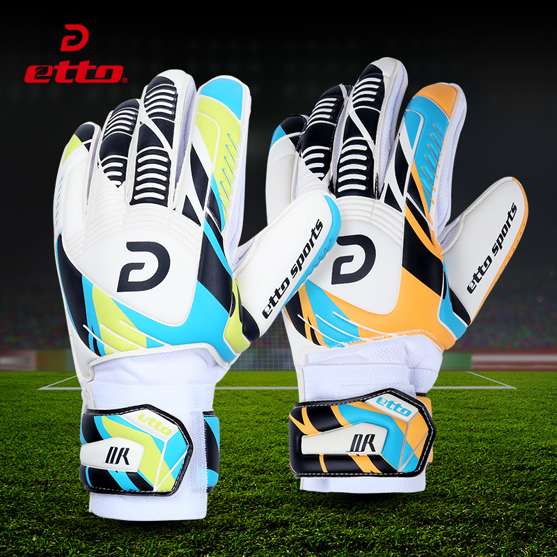 ettoEnglish Touareg goalkeeper gloves Longmen men's game training football latex goalkeeper gloves with finger guard