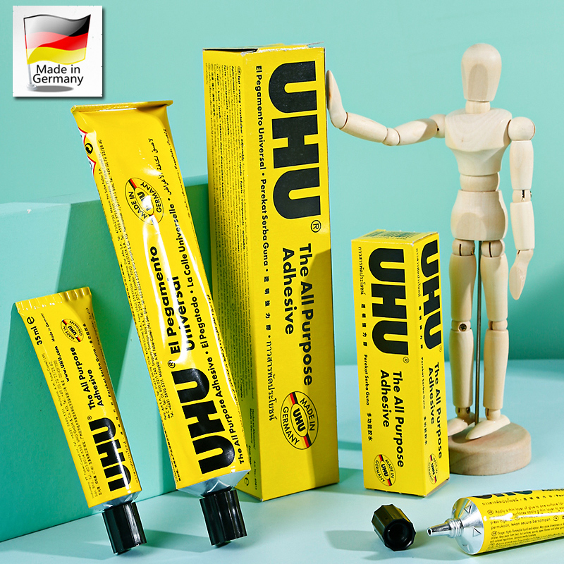 Germany imported UHU super glue handmade transparent wood universal glue model glass metal woodworking special u glue multi-function shoe repair shoe glue transparent soft adhesive is firmly bonded