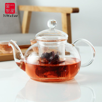 One house kiln heat - resistant glass teapot filter bubble teapot transparent glass teapot teapot household