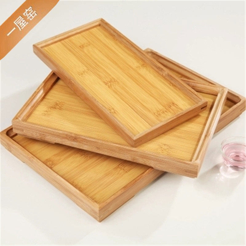 One-room kiln tea dish wooden pallet solid wooden pallet tea cupboard teapot tray with handle household