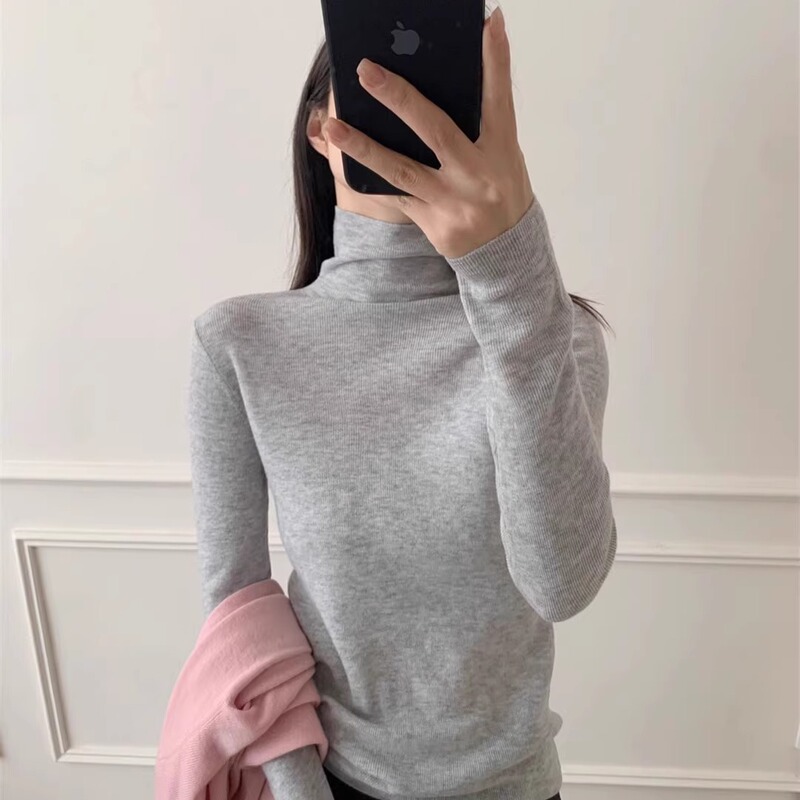 Merino Ultra-Fine Sweater 2026 Spring and Autumn Thin Turtleneck All-Wool Base Layer for Women, Slim Fit, Warm Inner Wear