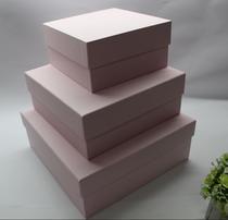 Large birthday gift box square box pink light pink light powder cardboard box gift big box
