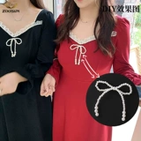 Белый аксессуар из жемчуга с бантиком, заколка для волос, ожерелье, обувь, аксессуары