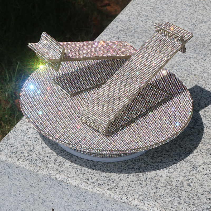 Full Diamond 25cm Electric Rotating Disc Ab Colorful Diamond Bridal Wedding Shoe Stand Flash Diamond Sticker ins Internet Celebrity Recommendation Full Diamond 25cm Electric Rotating Disc Ab Colorful Diamond Bridal Wedding Shoe Stand Flash Diamond Sticker ins Internet Celebrity Recommendation