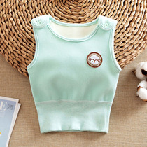 Winter baby plus velvet warm belly vest horse clip autumn winter baby vest underwear childrens vest underwear vest