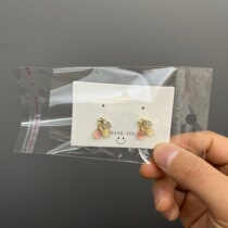 Live broadcast new one pair two pairs three pairs of earrings set packaging cardboard smiley diy earring card earring card head