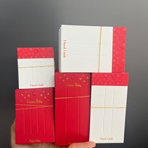 Ancient style New Years red perm hair clip packaging card street stall handmade national fashion hair accessories tag big red cardboard