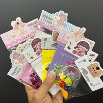 One hundred biscuit tags cardboard live broadcast room cute accessories card head packaging bag set 10-8-6 multiple models