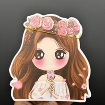 Garland girl card head tag sunglasses packaging card children diy hairpin rubber band sunglasses set card paper