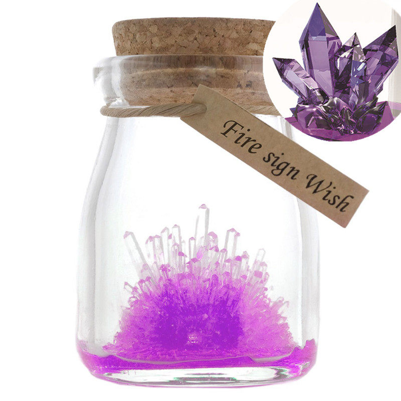 DIY homemade self-growing crystal seed cultivation scientific experimental eco-bottle toy for children can be planted