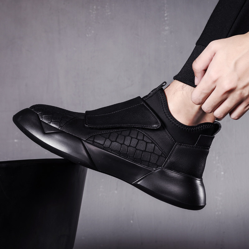 Martin Boots Man Boots Man Winter High Help Boots In Leather Boots Korean Version 100 Hitch Short Boot Tide Plus Suede Warm Cotton Shoes-Taobao