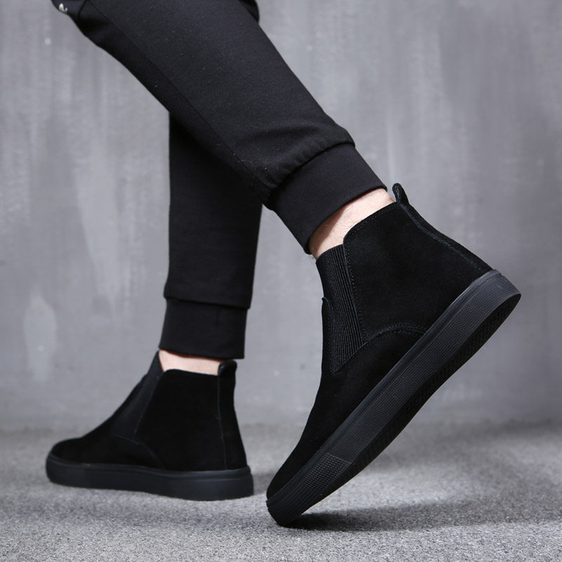 Aushie Winter Martin Snow ground Short boots Fall new Men's casual Chelsea Chauille 100 lap gush warm cotton shoes