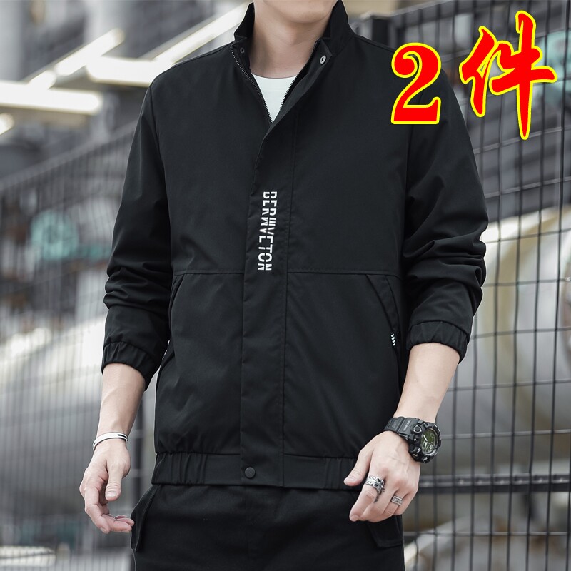 Tooling jacket men's 2021 new Korean version trendy spring autumn jacket handsome and casual even cap clothes for men's fall