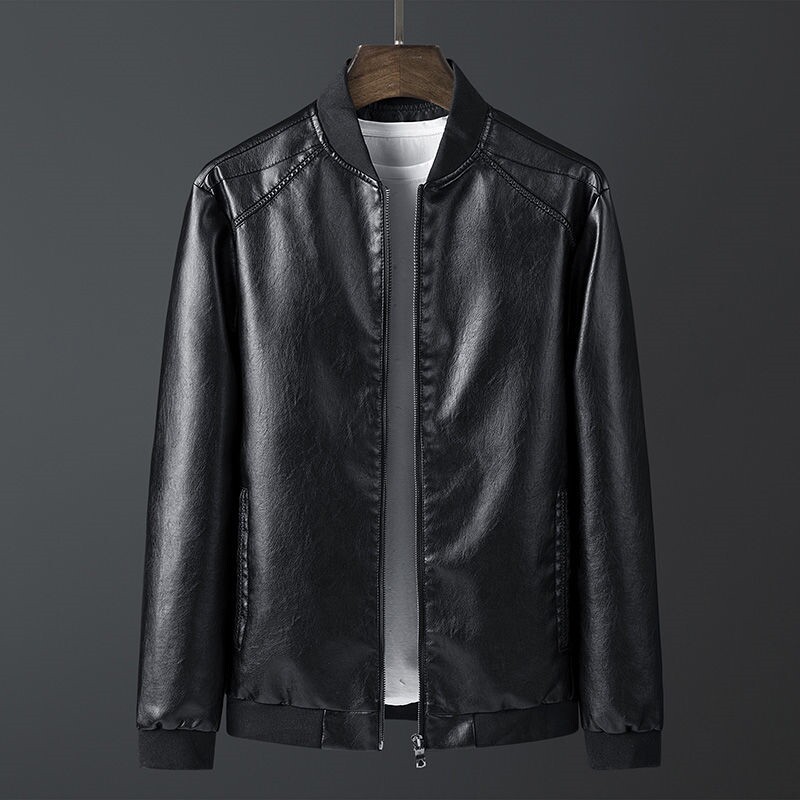 Men's jacket new autumn clothing male locomotive leather clothing male and Korean version of body PU leather jacket youth stand-up blouses
