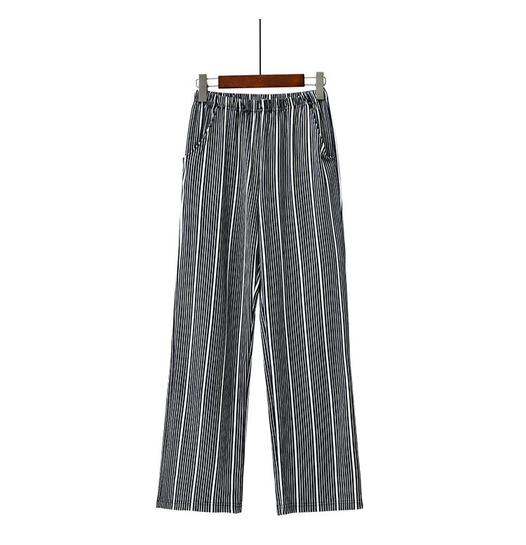 Bộ đồ ngủ cotton mùa thu đông 2018 nữ phiên bản Hàn Quốc giản dị của quần cotton nhà rộng eo quần jean nam ống suông