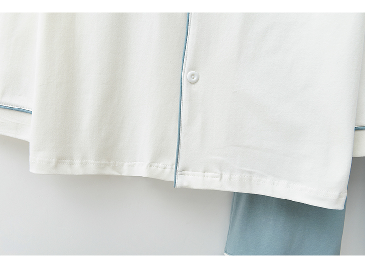 Bộ đồ ngủ cotton 2018 của phụ nữ mùa thu áo len đơn giản đơn giản, quần dài tay cotton đôi dịch vụ tại nhà mùa thu đông đồ bộ mặc nhà