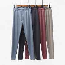 Mens duvet warm autumn pants line pants thickened trousers with high bounty large code comfortable and breathable pro-skin autumn and winter long pants