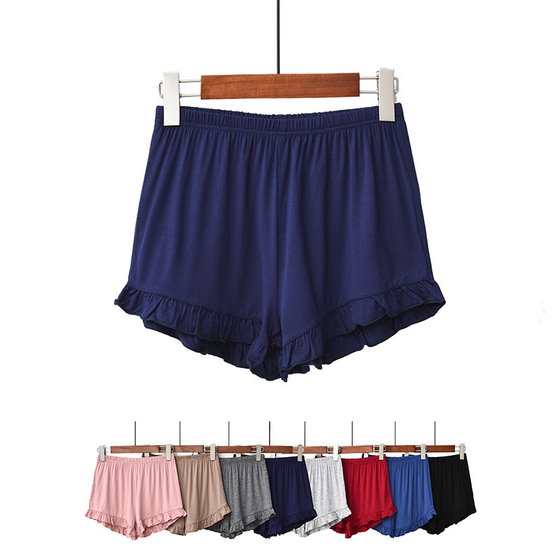 Thin Pajama Pants Women's Summer Elastic Modal Shorts Falbala Casual Sports Fitness Pants