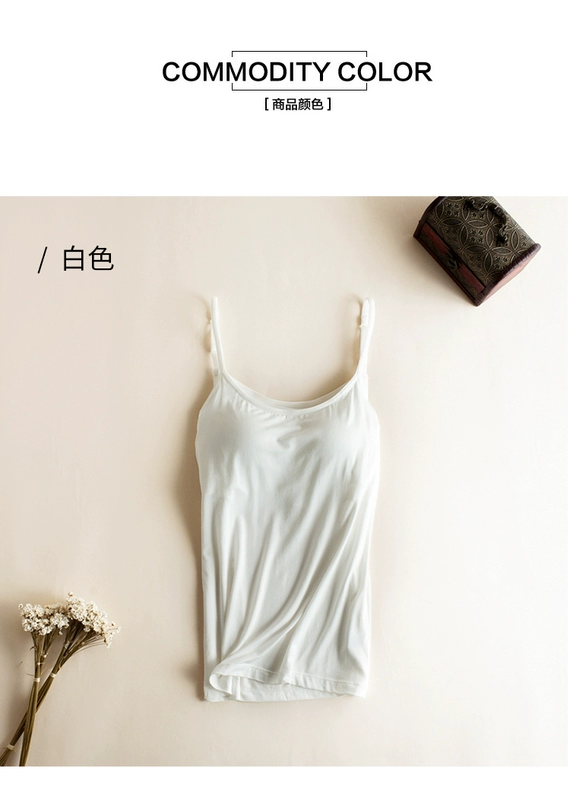 Phụ nữ đồ lót camisole với miếng đệm ngực Modal áo ngực một mảnh với áo dưới không có vòng thép