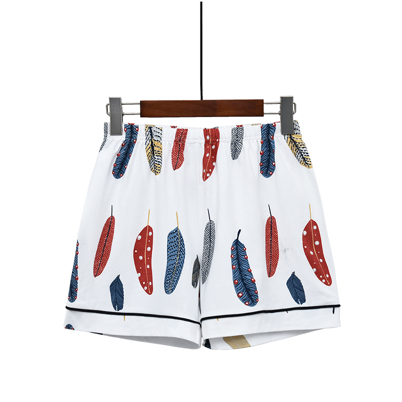 Quần short cotton 2018 nữ mùa hè nữ cotton nhà quần pyjama in hoa quả loạt quần ống rộng nữ