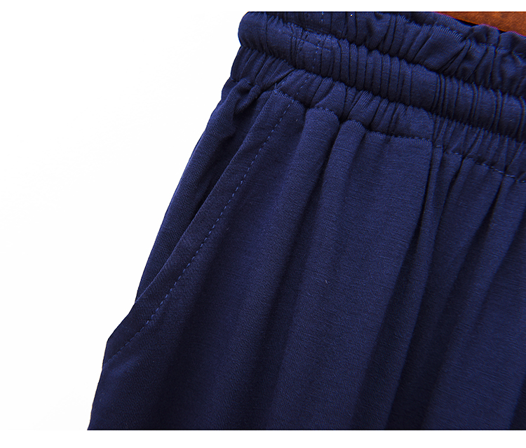 Quần short modal nữ 2018 quần ngủ, quần eo, co giãn mỏng, quần nhà rộng, mặc giản dị quần short jean nam