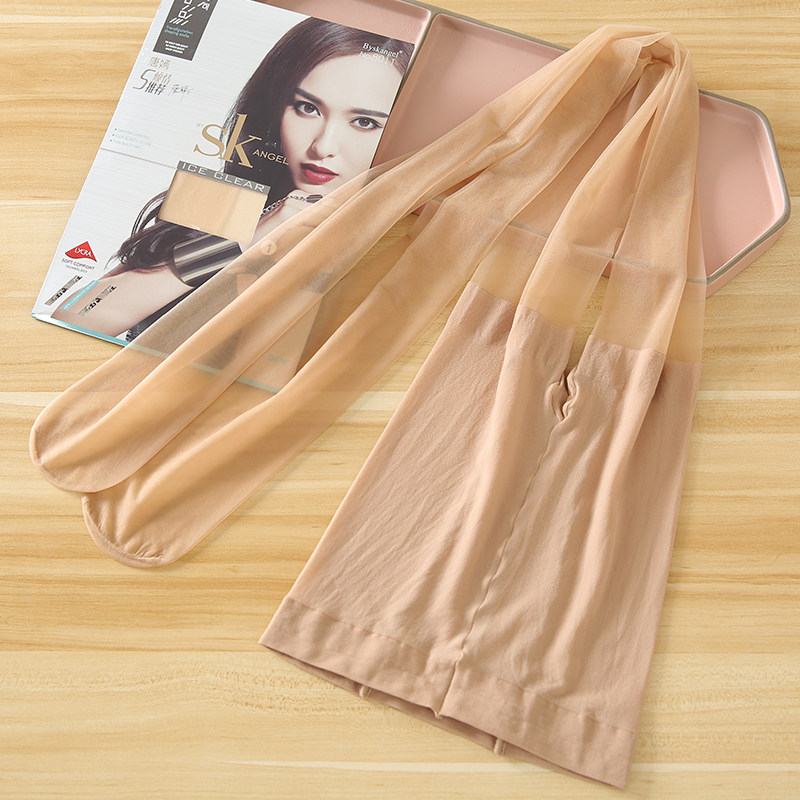 3 pairs of SK8011 airy black stockings for women, ultra-thin zero-restraint gray stockings, skin-beautifying socks, toe transparent pantyhose