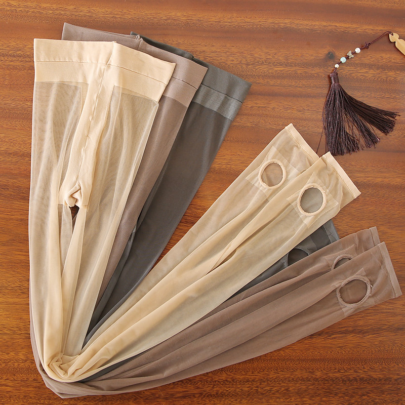 SK956 T crotch foot pantyhose summer ultra-thin seamless invisible silk female large size comfortable sexy slim 10D