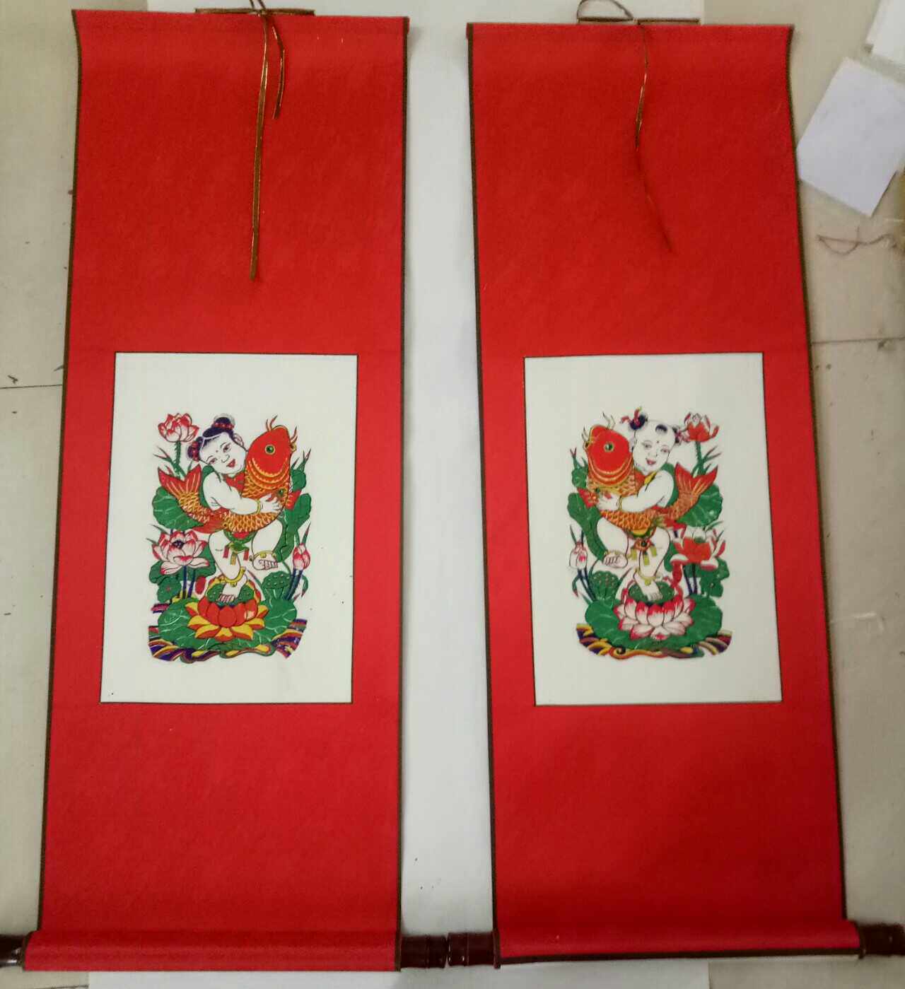 Zhu Xianzhen's woodblock prints New Year's Eve Nyu Qing's auspicious year painting for more than a year