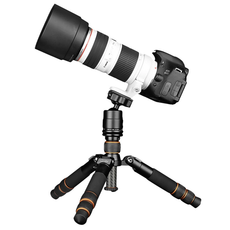 Thời đại nhẹ Q166c xách tay mini máy tính để bàn bằng sợi carbon gimbal Máy ảnh DSLR micro đơn chân - Phụ kiện máy ảnh DSLR / đơn