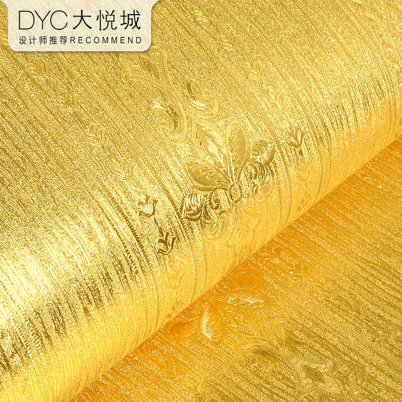 金泊紙金黃色金箔壁紙金色閃光反光奢華高檔豎條紋佛堂背景牆壁紙