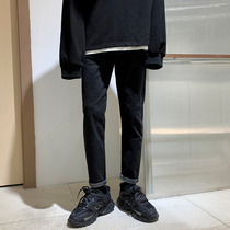 @ Fang less Mens Han edition Fall pure color jeans Mens youth trend 100 hitch a skinny little foot long pants