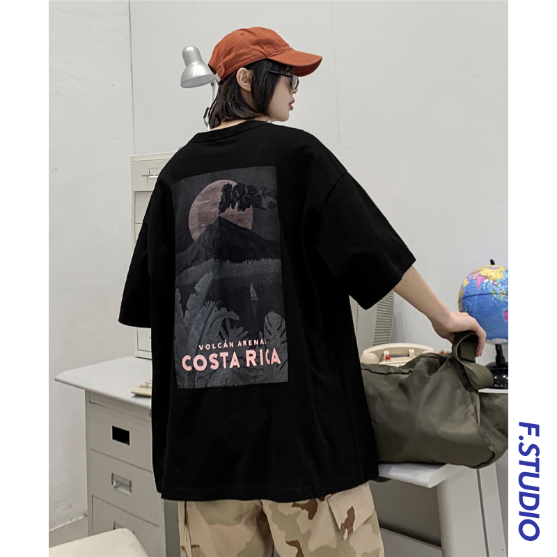 @fangshaomenswear 2022 super hot ins summer Korean version casual printed half-sleeve T-shirt male couple all-match short-sleeved tide