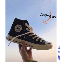  @Fangshao mens summer classic high-top canvas shoes wild retro skateboarding shoes student trend casual shoes