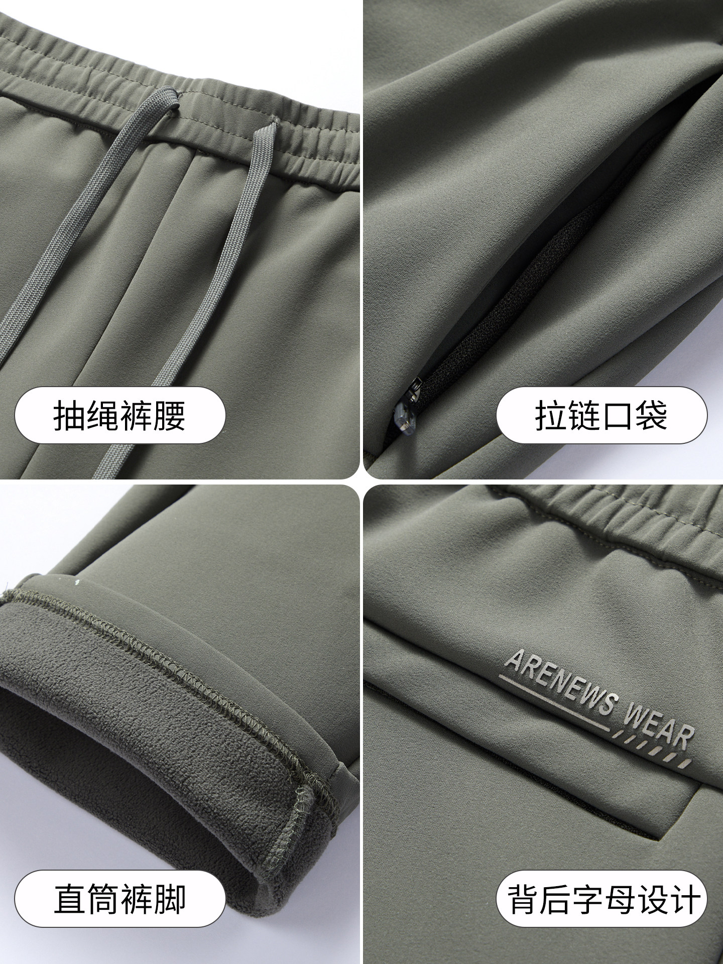 Windproof Pants for Men 2025 New Autumn and Winter Style Fleece-Lined Thickened Softshell Pants Men's Winter Hiking Pants Waterproof Assault Pants