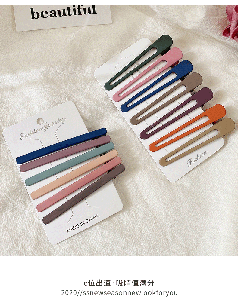 Morandi Color Hairpin Headdress Broken Hair Fixed Hair Clip Hairpin Wholesale display picture 13