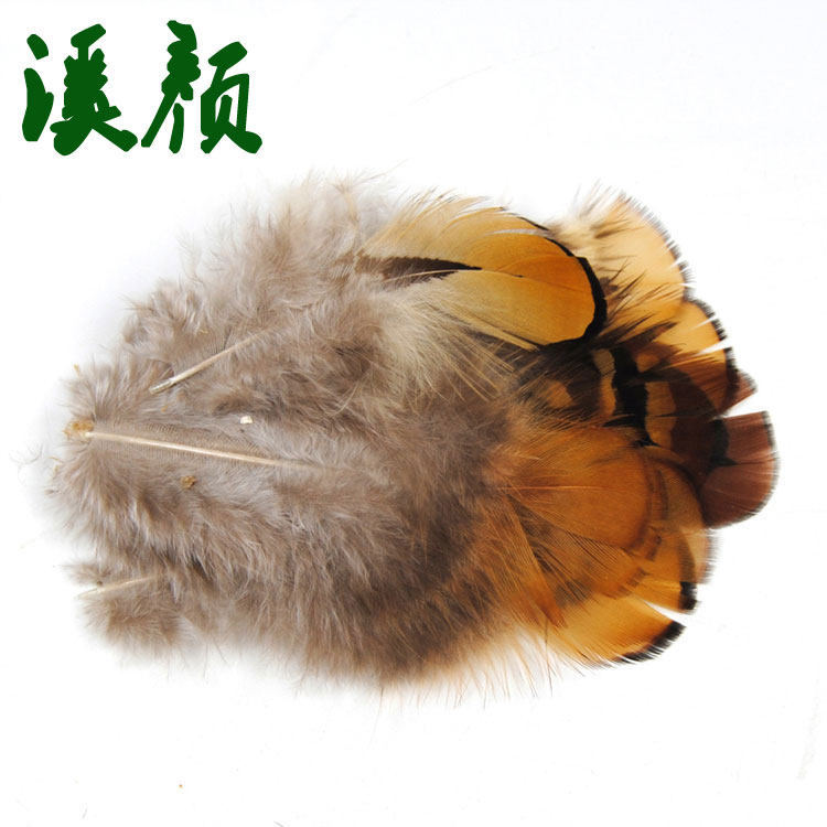 Creek Fly Fly Hair Hook Tied Material Natural Color Pheasant Feather Dry Swab Hook Wet Hook Tied Feather