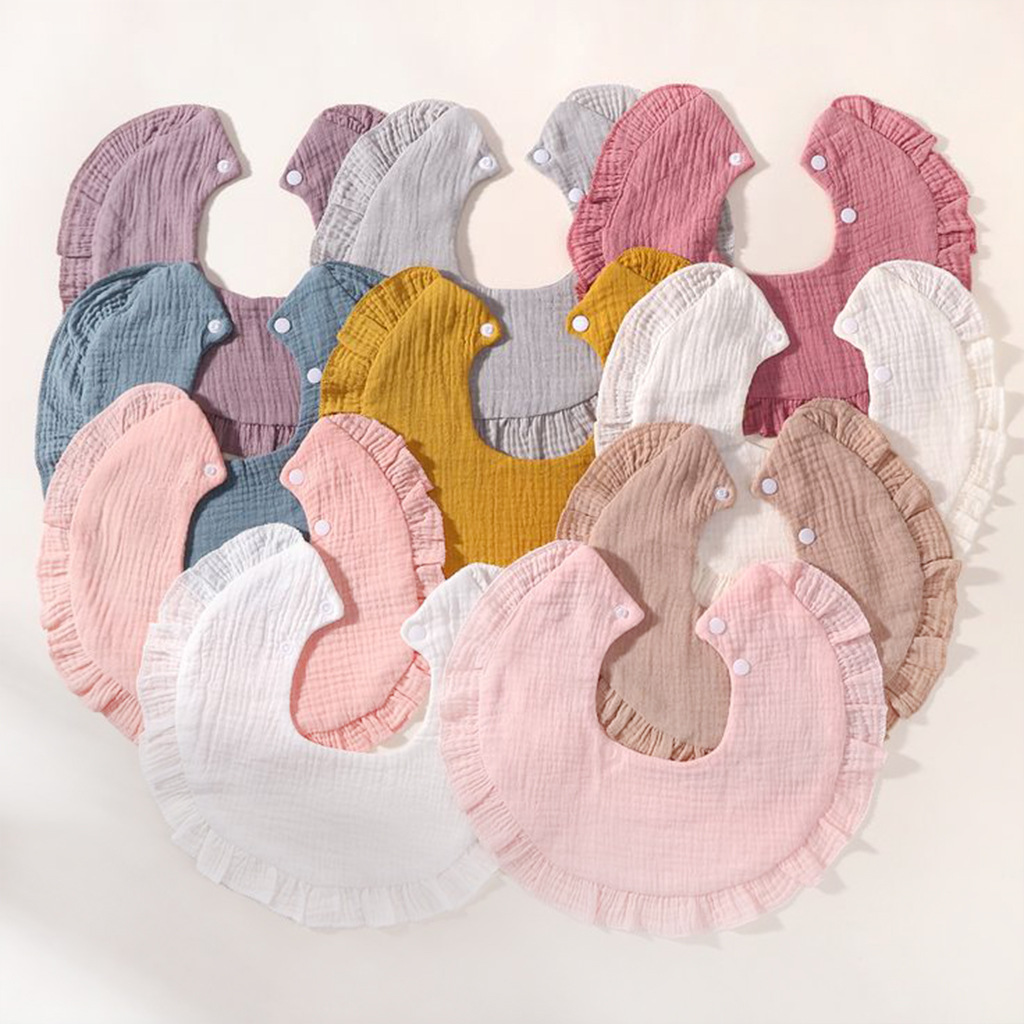 Ins new children's products baby candy color gauze lace bib saliva bib baby saliva towel ins style