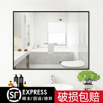 Bathroom mirror Wall self-adhesive hand wash toilet toilet glass wash table wash face comb makeup Wall wall hanging wall