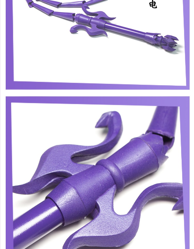 Magic Road COS Jiang Cheng màu tím điện COS quần áo đạo cụ vũ khí màu tím điện roi tím vòng điện Jiang Cheng tóc giả chuông bạc - Nhẫn nhẫn cặp