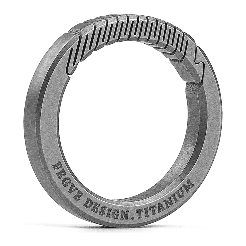 Fegve Keychain Genuine Titanium Alloy Keychain High-End Car Key Ring Large Diameter 35.8mm Fegve Keychain Genuine Titanium Alloy Keychain High-End Car Key Ring Large Diameter 35.8mm