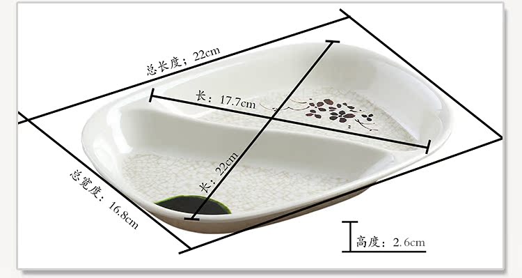 Tấm melamine xanh tấm nhựa hai tấm lưới ba tấm lưới căng tin thức ăn nhanh tấm melamine bộ đồ ăn cơm khay inox đựng thức ăn