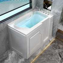 Bain à la marche Piscine accessible aux personnes âgées bain Accueil Sitting Thermostatic Surf Massage Small Family Type Side Open Tub