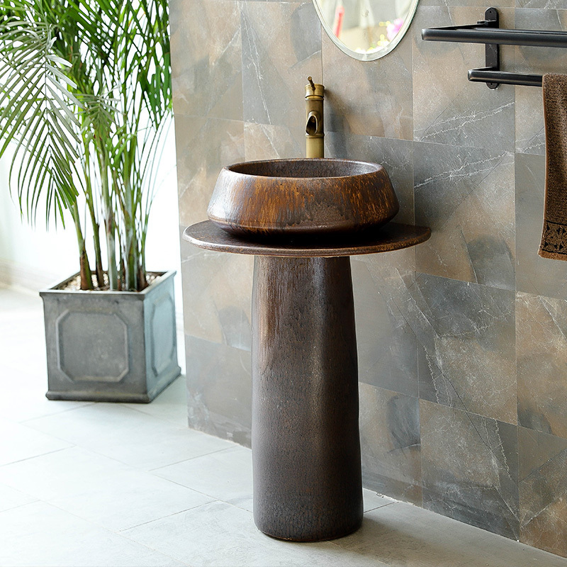 Art Outdoor Washbasin Terrace Basin Integrated Courtyard Creativity Hotel Hotel Garden Commercial Floor Style Home Retro