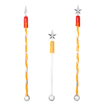 Xinbao Drum and Bugle Corps Conductors Baton Instrument Military Drum Band Conductors Bell Stainless Steel Conductors Rod 2 Sections Thread 5 Sizes