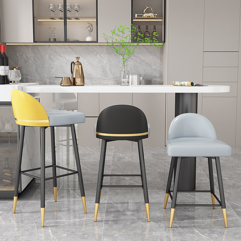 Nordic bar chair light luxury bar high stool commercial stool jewelry store counter chair American iron home simple