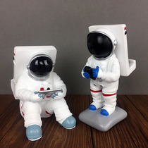 Mobile phone desktop stand cartoon cute astronaut model simple creative mobile phone stand flat support frame ornaments