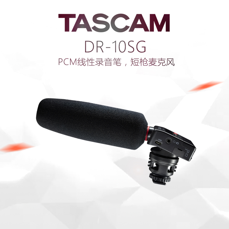 TASCAM DR-10SG shotgun microphone recorder recording pen interview camera microphone micro film