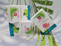New arrival Reniu Fiji Handmade Soap Imported Handmade Essential Oil Soap Makeup Remover Noni Coconut Gardenia 110g
